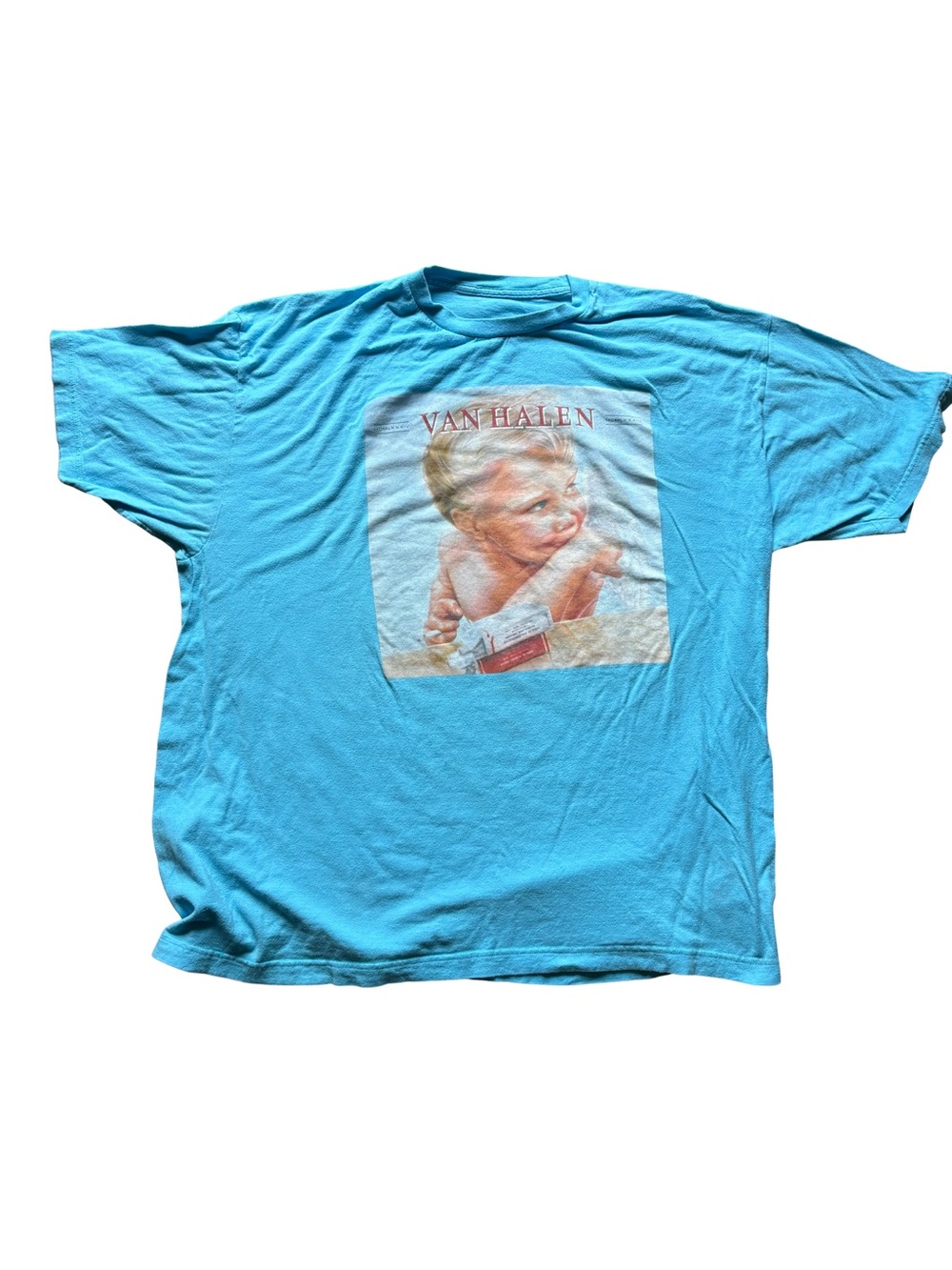 Van Halen Blue Graphic Short Sleeve T-Shirt Rock & Pop Music
